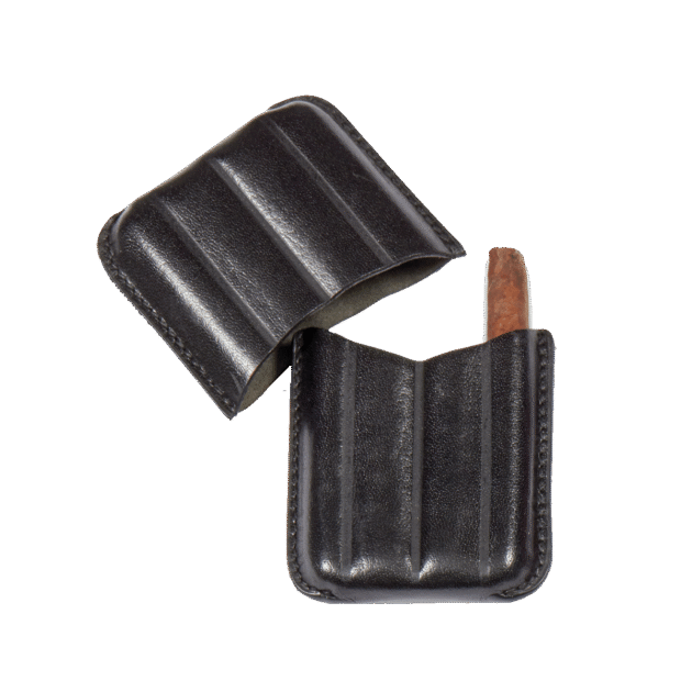 Portatoscanelli da 4 pezzi in pelle sienna