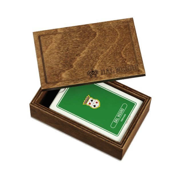 Portacarte legno tinta noce