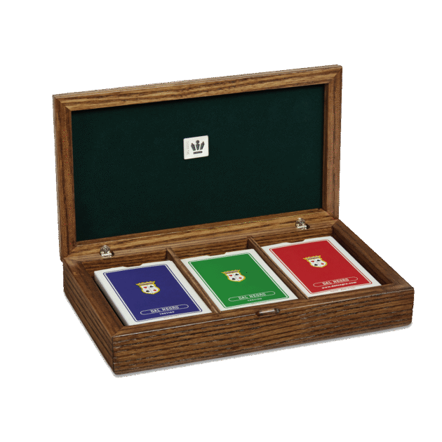 Portacarte frassino marrone 3 mazzi