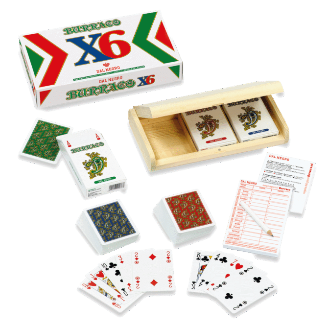 Carte Burraco Legno x 6