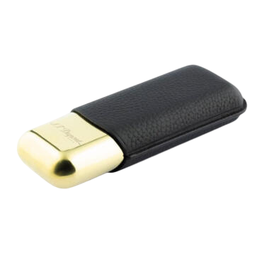 S.T. Dupont Astuccio doppio per sigari nero e oro