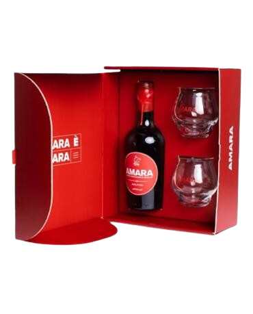 Amaro Amara con bicchieri 50 cl
