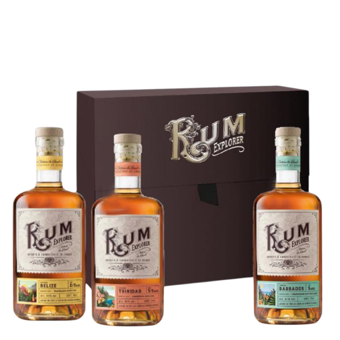 Rhum Explorer Confezione Voyage Aux Caribes 3 bott. 20cl