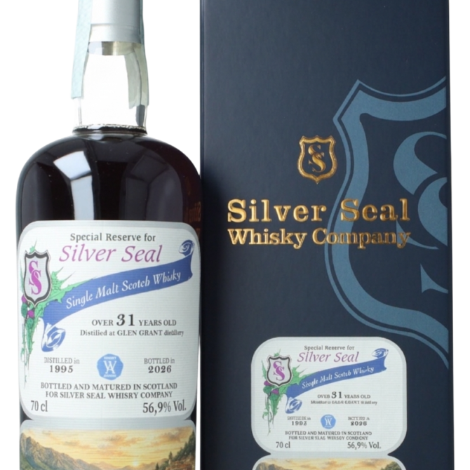 Whisky Glen Grant Speyside Single Malt whisky 31 years Old 1995 2026  56.9° Silver Seal