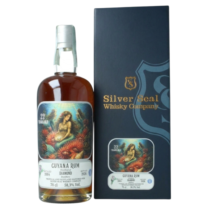 Rhum Diamond Distillery Demerara rum 22 year old 2004 2026 58.3% - Silver Seal